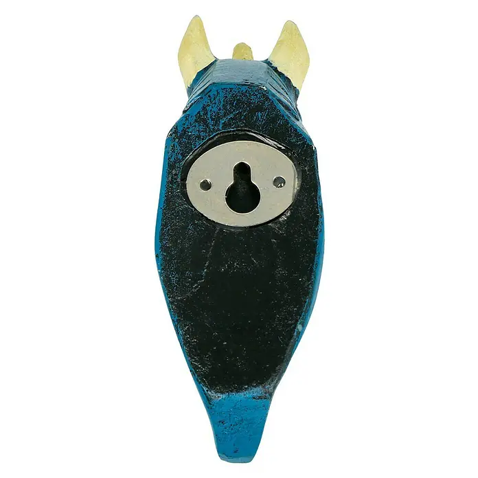 Garderobenhaken Einhorn - L x B x H: 4 x 7 x 12 cm, Blau - Rückansicht