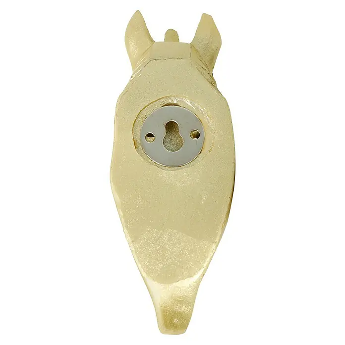 Garderobenhaken Einhorn - L x B x H: 4 x 7 x 12 cm, Gold - Rückansicht