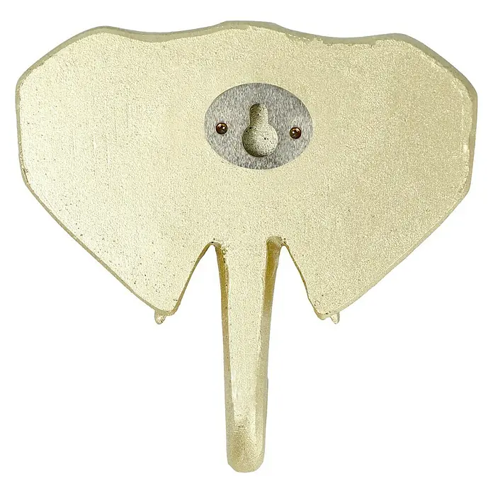 Garderobenhaken Elefant - L x B x H: 10,6 x 4 x 10,8 cm, Gold - Rückansicht