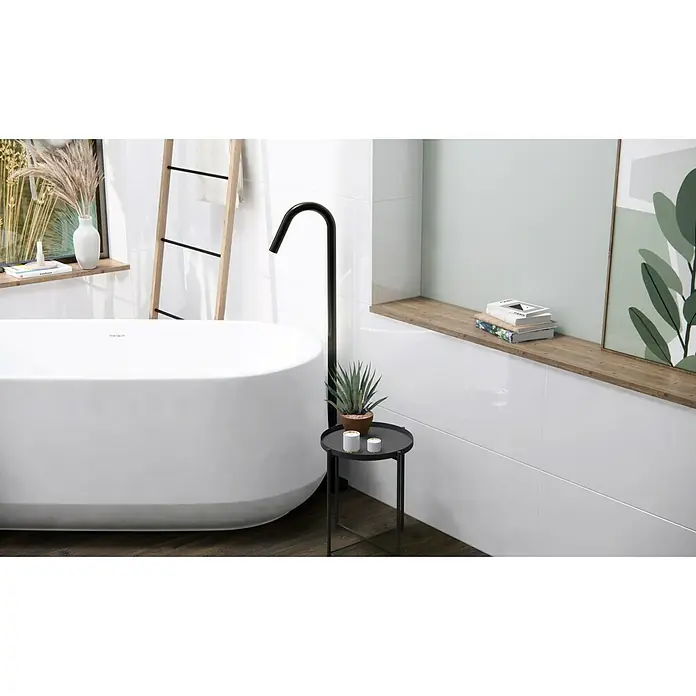 Revestimiento cerámico Blanco - 36 x 80 cm, Blanco, Brillante - Foto ambiente