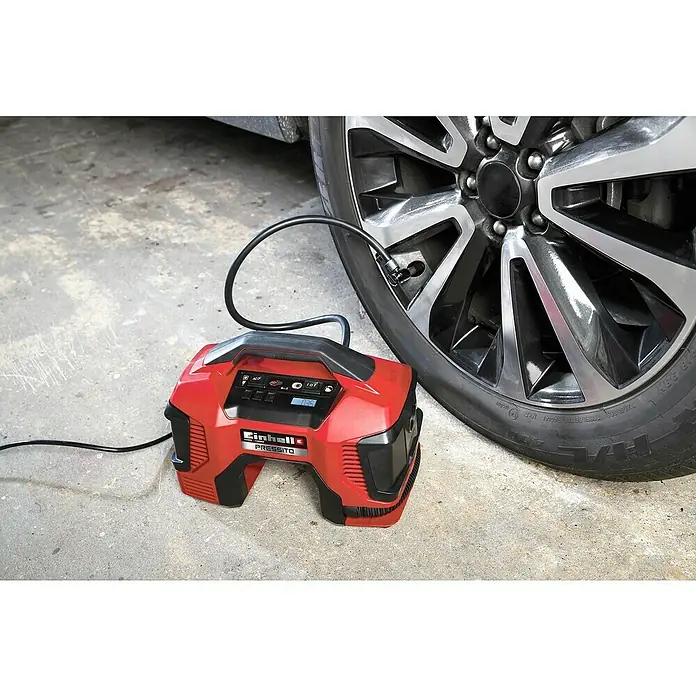 Einhell Power X-Change Compresor híbrido Pressito - 11 bar, 90 W, 18 V, Sin batería - Foto ambiente