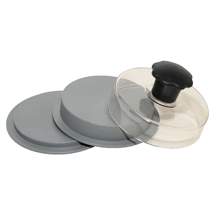 Kingstone Hamburgerpresse - Durchmesser: 12 cm, Kunststoff - Diagonale Ansicht