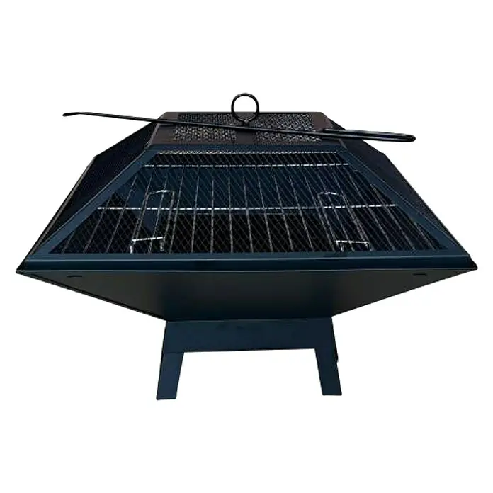 Grillstar Roštilj na drveni ugljen Firebowl - Crna boja, D x Š x V: 45 x 45 x 34,5 cm - Pogled sprijeda