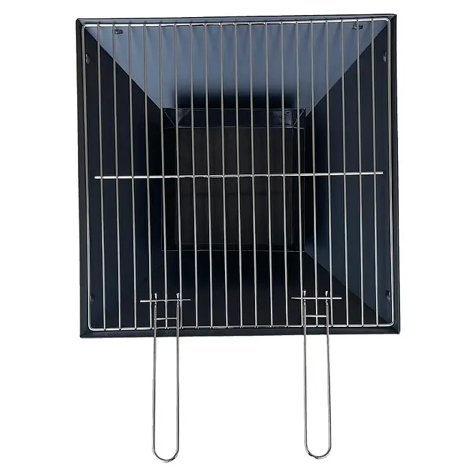 Grillstar Holzkohlegrill Firebowl - Schwarz, Hauptgrillfläche: 43 x 43 cm, L x B x H: 45 x 45 x 34,5 cm - Ansicht von oben