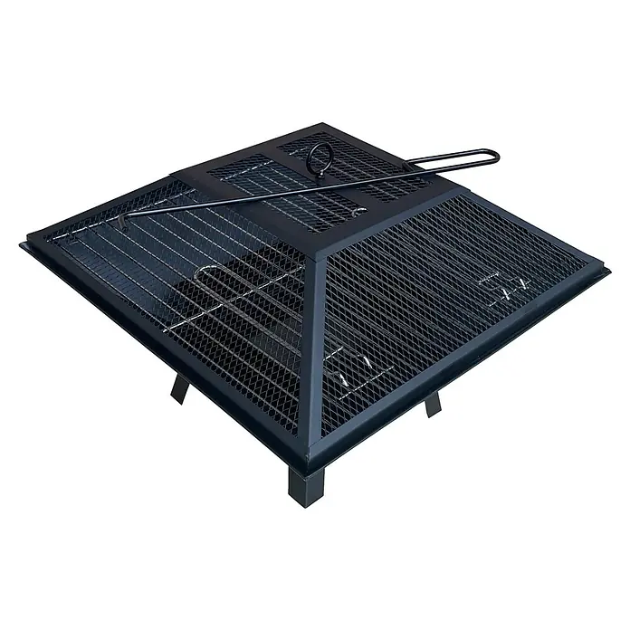 Grillstar Roštilj na drveni ugljen Firebowl - Crna boja, D x Š x V: 45 x 45 x 34,5 cm - Dijagonalni pogled
