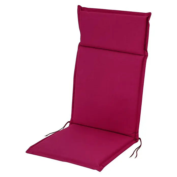 Sunfun Esdo Hochlehner-Auflage - Grau, L x B x H: 121 x 47 x 4,5 cm, Polyester - Diagonale Ansicht