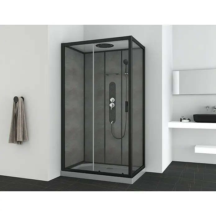 Allibert Complete douche Sero - 120 x 80 x 225 cm, Betongrijs - Sfeeropname