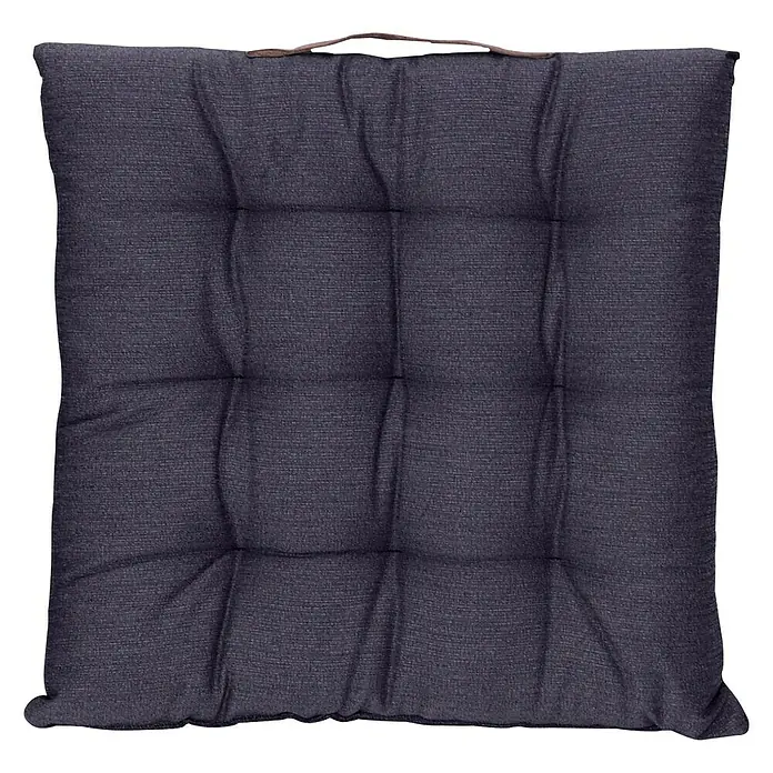 Sunfun Sitzkissen Joris - L x B x H: 40 x 40 x 6 cm, Anthrazit, 100% Polyester - Draufsicht