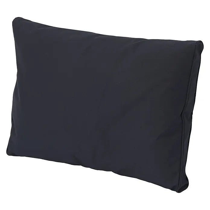 Rückenkissen Virginia - Europaletten-Auflage, 45 x 60 x 12 cm, Anthrazit, 100 % Polyester - Diagonale Ansicht
