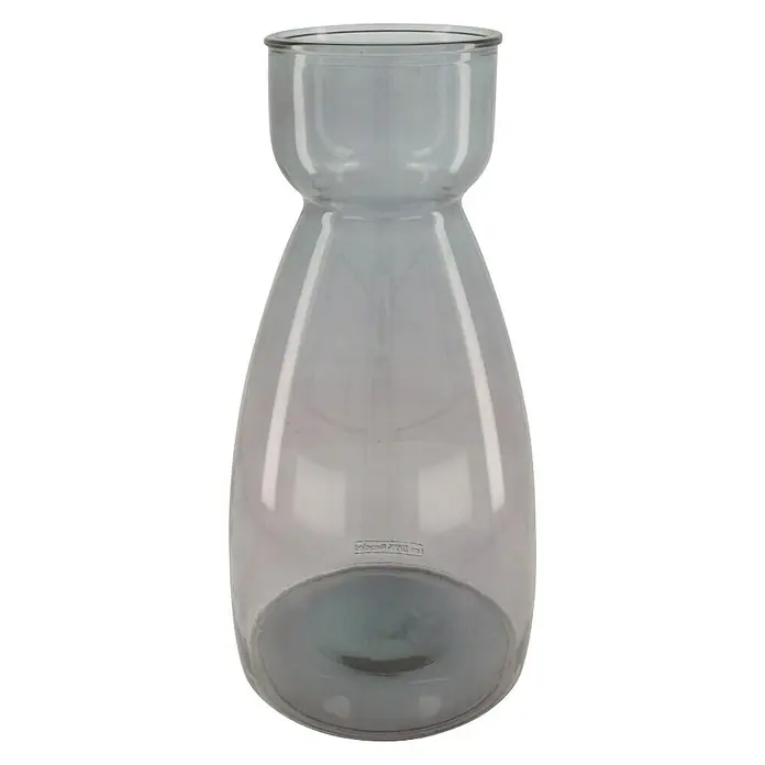 Glasvase Recyceltes Glas - Ø x H: 21,5 x 43,5 cm, Grau - Vorderansicht