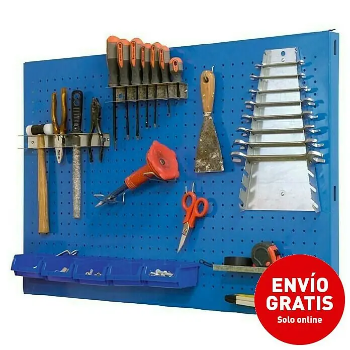 Simonrack Panelclick Panel perforado - L x An: 90 x 40 cm, Azul - Vista angular