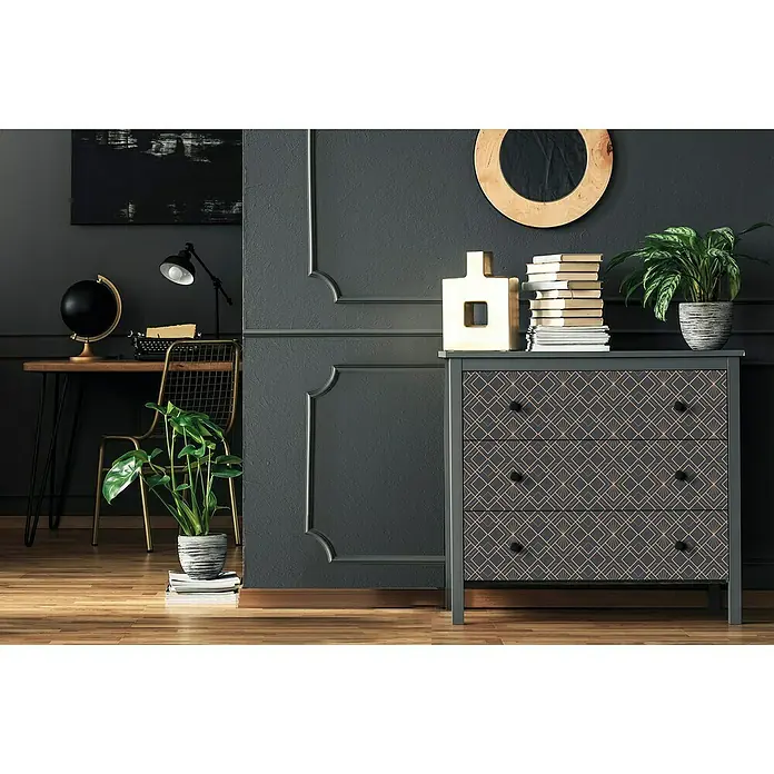 D-c-fix Trendyline Lámina adhesiva Líneas - 150 x 67,5 cm, Morado, Autoadhesivo - Foto ambiente