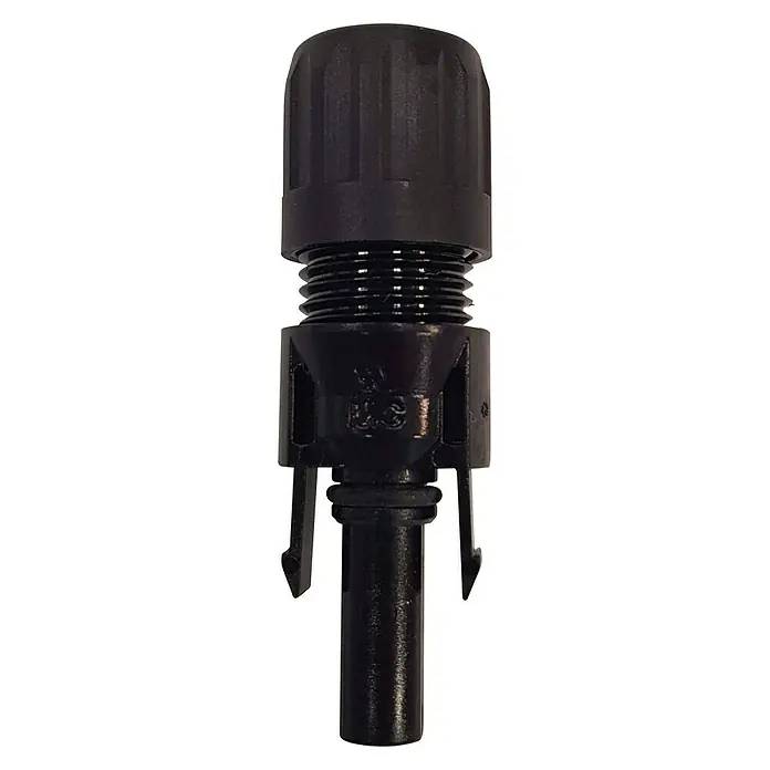 Conectores MC4 Multicontact - Negro, MC4 macho y hembra - Vista frontal