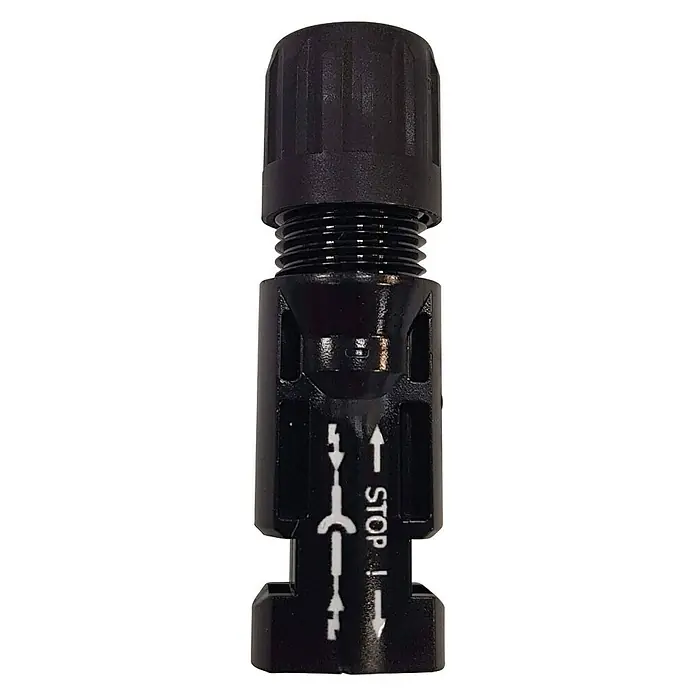 Conectores MC4 Multicontact - Negro, MC4 macho y hembra - Vista frontal