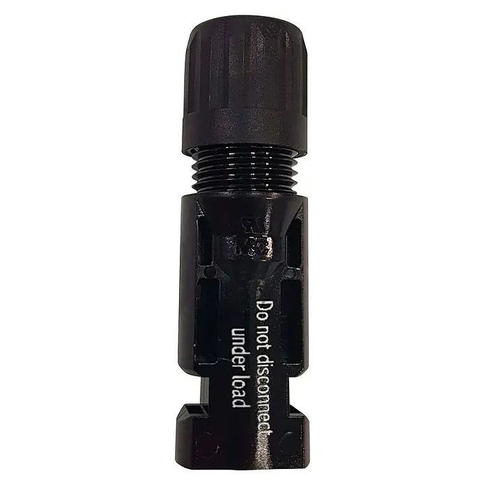 Conectores MC4 Multicontact - Negro, MC4 macho y hembra - Vista frontal