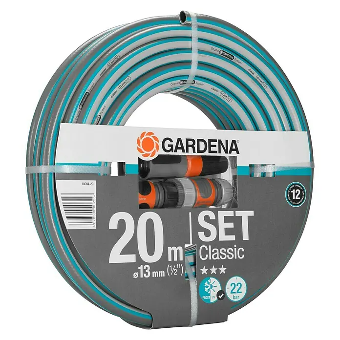 Gardena Classic Tuinslang met aansluitarmaturen - Slangdiameter: 13 mm (½") - Diagonaal zicht