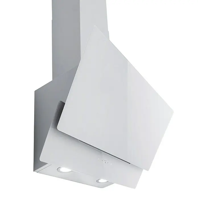 Respekta Schräghaube CH 66038-60WAM - Breite: 60 cm, Max. Luftleistung: 621 m³/h im Normalbetrieb, Weiß - Diagonale Ansicht