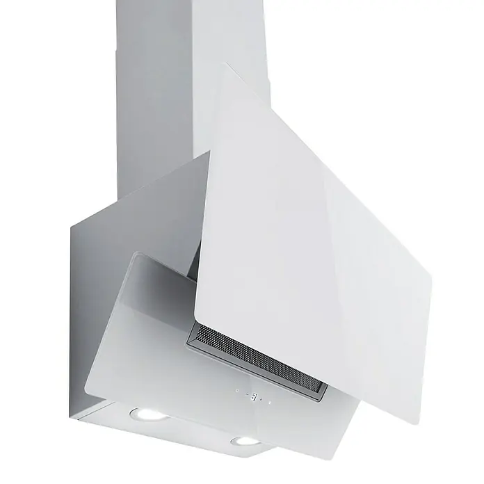 Respekta Schräghaube CH 66038-60WAM - Breite: 60 cm, Max. Luftleistung: 621 m³/h im Normalbetrieb, Weiß - Diagonale Ansicht