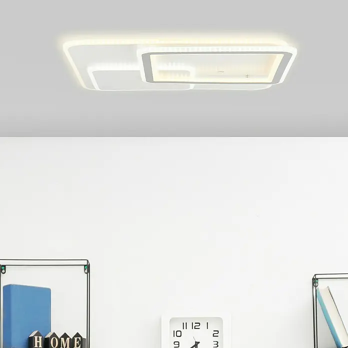 Brilliant LED-Deckenleuchte Savare - 48 W, L x B x H: 50 x 50 x 6 cm, Weiß - Stimmungsaufnahme