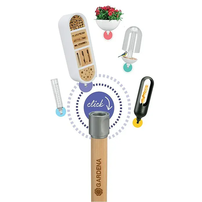 Gardena ClickUp! Tuinfakkel - Zwart, Metaal - Blauwdruk
