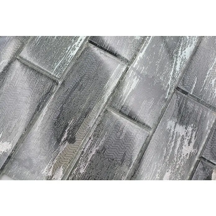 Mozaïektegel brick glas Subway XCM SWSV - 30 x 30 cm, Meerkleurig, Mat - Close-up