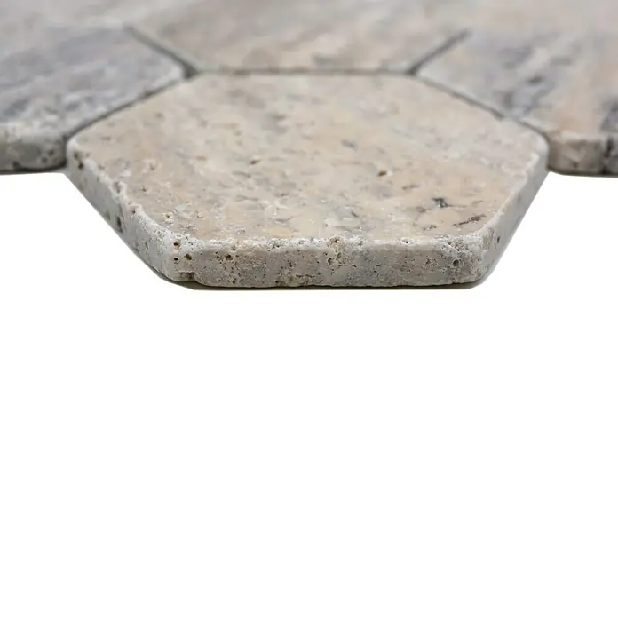 Mozaïektegel zeshoek Silver XNT HX147 - 19,9 x 26,2 cm, Groen, Mat - Close-up