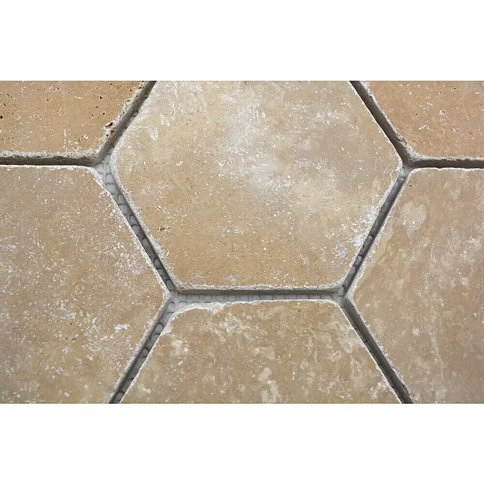 Mozaïektegel zeshoek Noce XNT HX144 - 19,9 x 26,2 cm, Groen, Mat - Close-up