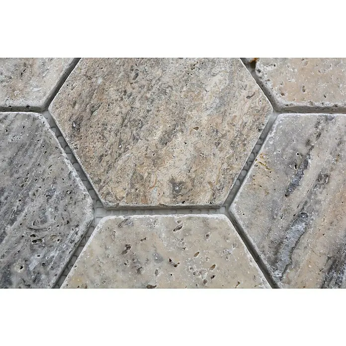 Mozaïektegel zeshoek Silver XNT HX147 - 19,9 x 26,2 cm, Groen, Mat - Close-up