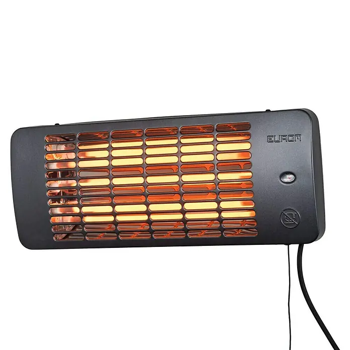 Eurom Terrasverwarming Q-time 2001 - 49,5 x 19,5 x 15 cm, Rechthoekig, Zilver - Close-up