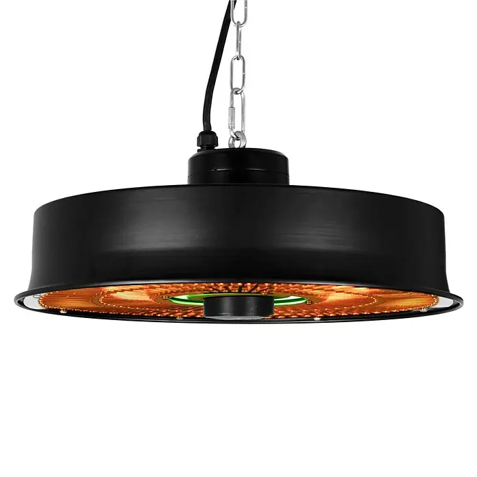 Eurom Terrasverwarming Partytent heater 1500 RC - 43 x 43 x 10 cm, Rond, Zwart - Close-up