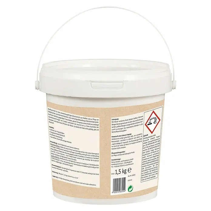 Florissa Pflanzenstärkungsmittel Weißanstrich - 1,5 kg - Rückansicht