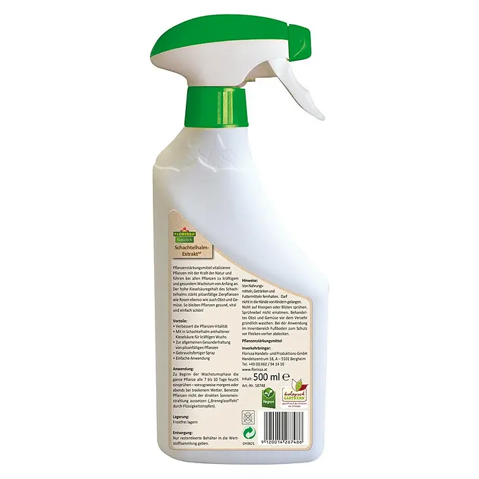 Florissa Pflanzenhilfsmittel Schachtelhalm-Extrakt - 500 ml - Rückansicht