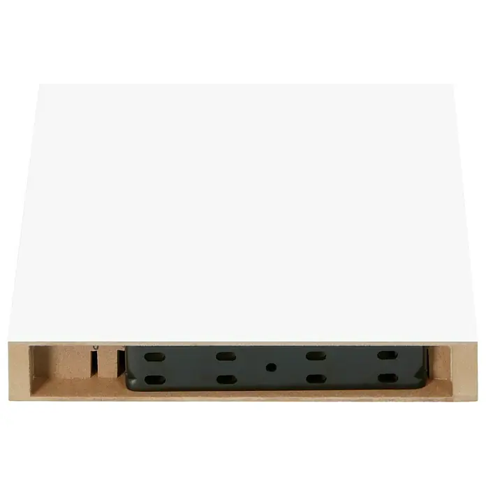 Regalux Wandboard XL4 - 23,5 x 23,5 x 3,8 cm, Weiß Hochglanz, Belastbarkeit: 12 kg - Rückansicht