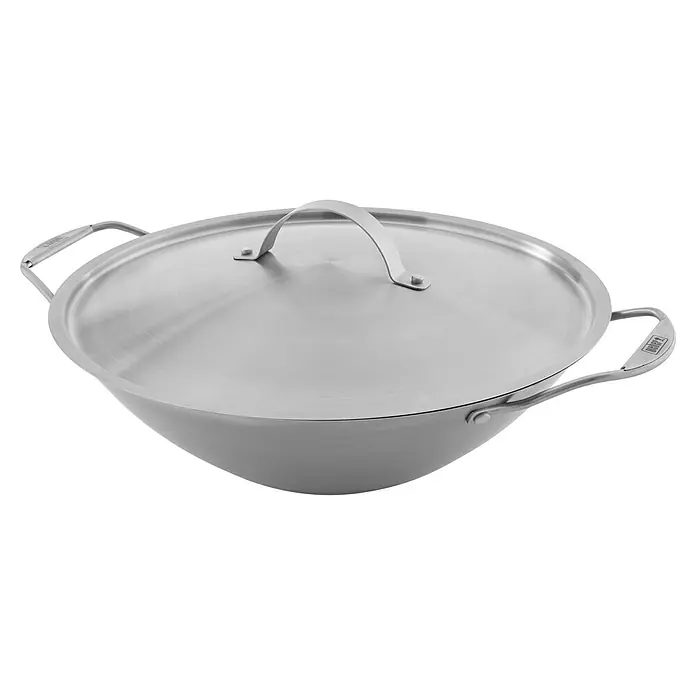 Weber Crafted Grillwok - Ø x H: 36,1 x 17,1 cm, Edelstahl - Diagonale Ansicht