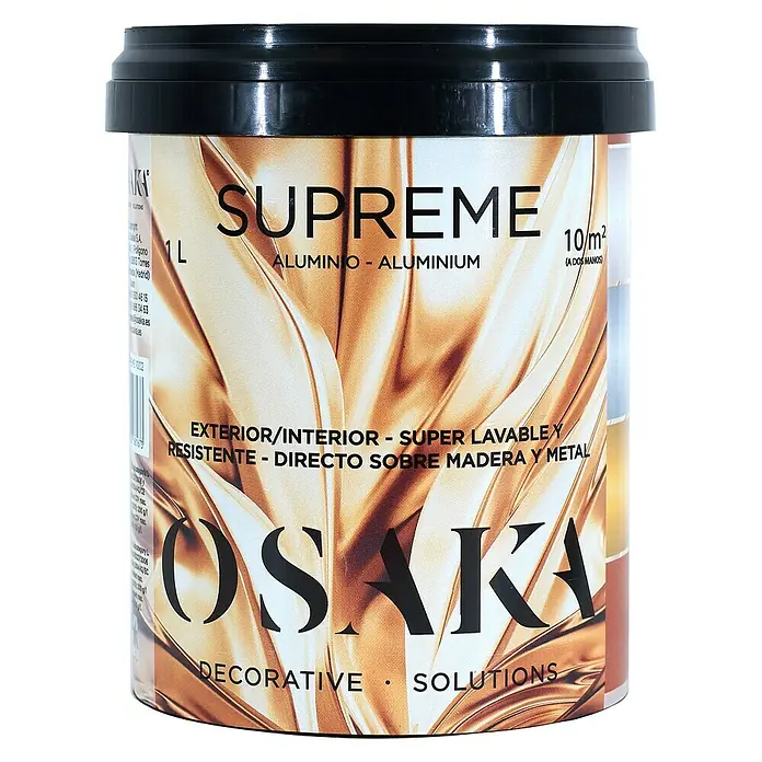 Osaka Pintura de color Supreme Colours - Aluminio, 1 l, Brillante - Vista frontal