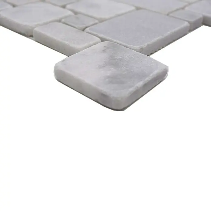 Mozaïektegel patroon Ibiza White XNT FP42 - 30,5 x 30,5 cm, Beige/Bruin, Mat - Close-up