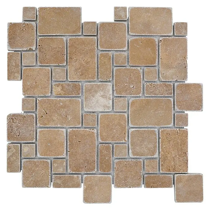 Mozaïektegel patroon Noce XNT FP44 - 30,5 x 30,5 cm, Beige/Bruin, Mat - Bovenaanzicht