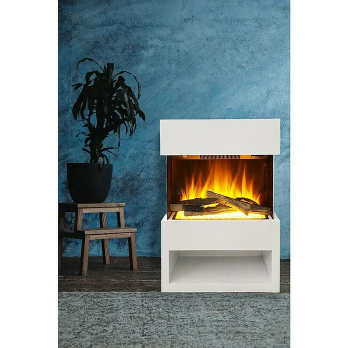 Voltomat HEATING Električni kamin Malmo - Bijele boje, 1.500 W, 25,1 x 55,6 x 76 cm - Živopisni prikaz