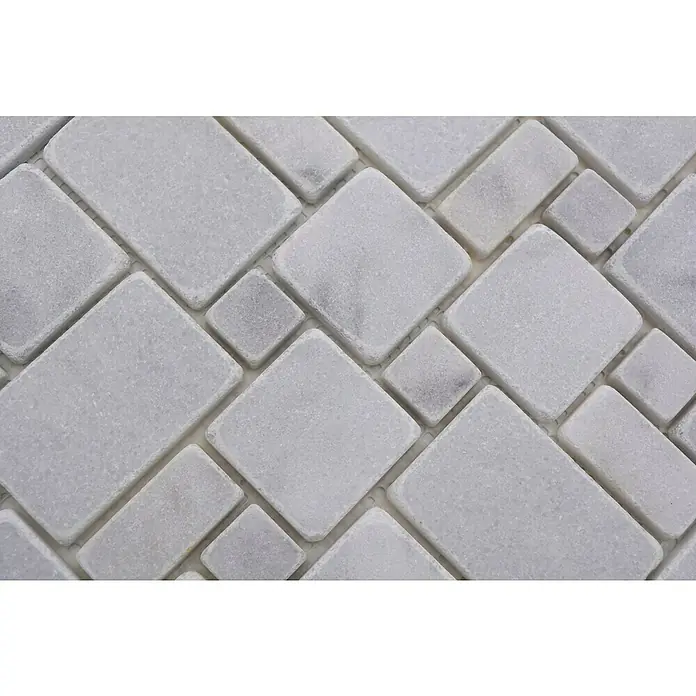 Mozaïektegel patroon Ibiza White XNT FP42 - 30,5 x 30,5 cm, Beige/Bruin, Mat - Close-up