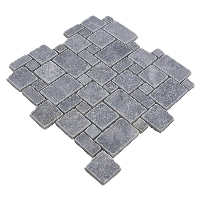 Mozaïektegel patroon Bardiglio XNT FP40 - 30,5 x 30,5 cm, Beige/Bruin, Mat - Diagonaal zicht