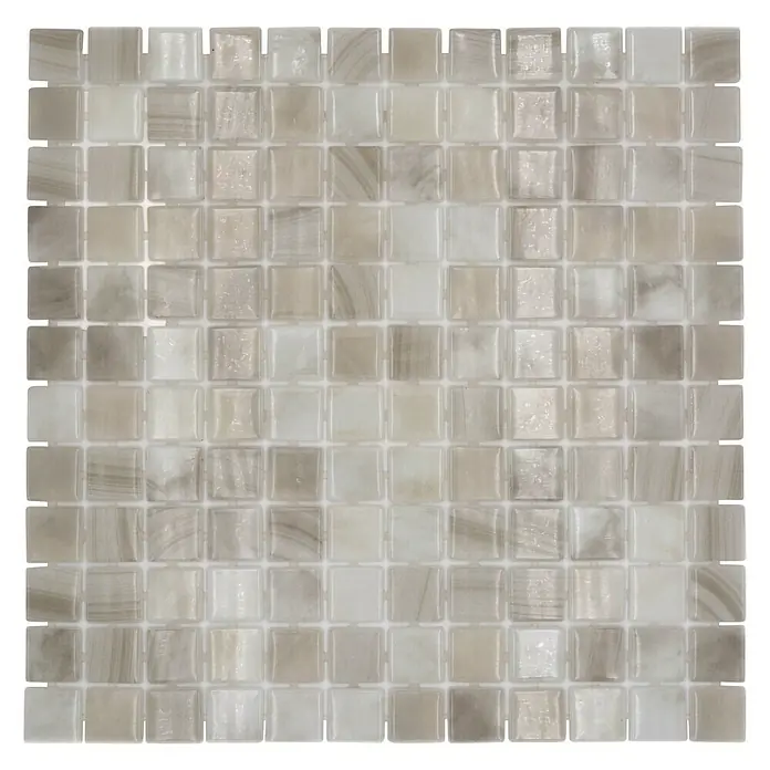 Mozaïektegel vierkant Eco Seasalt VP56251PUR - 31,6 x 31,6 cm, Antraciet, Glanzend - Bovenaanzicht