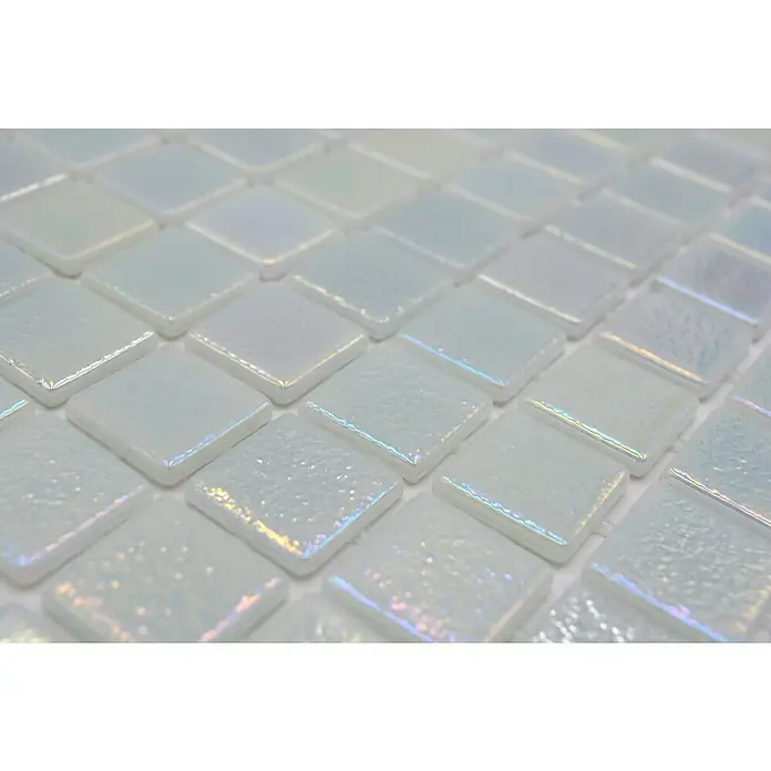 Mozaïektegel vierkant Eco Shell Mystic VP55254PUR - 31,6 x 31,6 cm, Antraciet, Glanzend - Close-up
