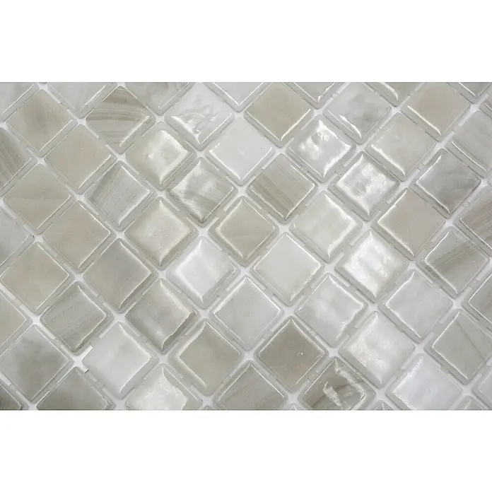 Mozaïektegel vierkant Eco Seasalt VP56251PUR - 31,6 x 31,6 cm, Antraciet, Glanzend - Close-up