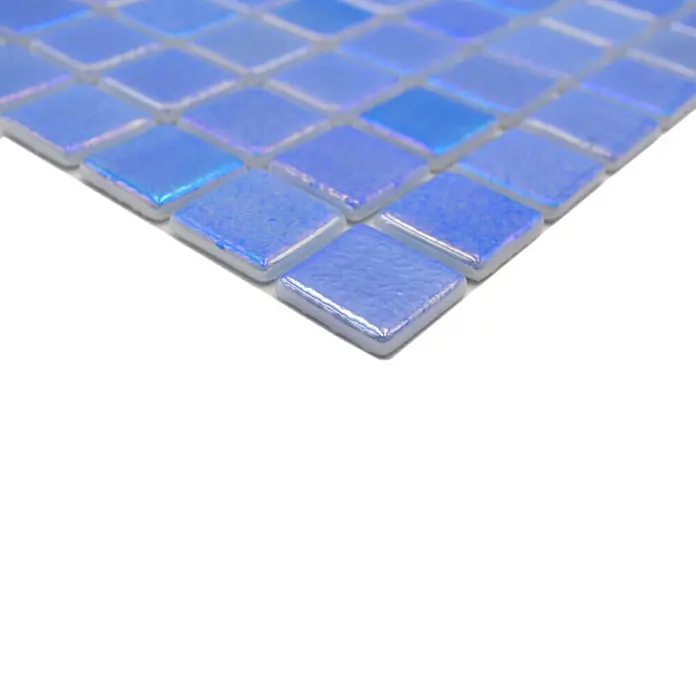 Mozaïektegel vierkant Eco Shell Azure VP55252PUR - 31,6 x 31,6 cm, Antraciet, Glanzend - Close-up