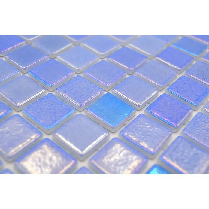 Mozaïektegel vierkant Eco Shell Azure VP55252PUR - 31,6 x 31,6 cm, Antraciet, Glanzend - Close-up
