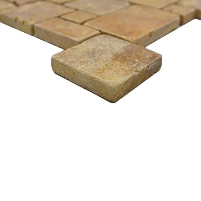 Mozaïektegel patroon Gold XNT FP51 - 30,5 x 30,5 cm, Beige/Bruin, Mat - Close-up