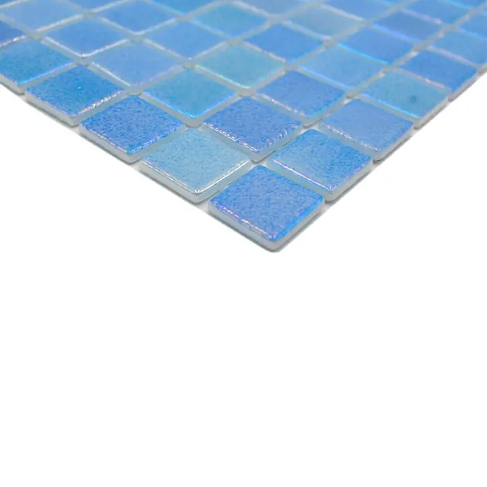 Mozaïektegel vierkant Eco Shell Air VP55251PUR - 31,6 x 31,6 cm, Antraciet, Glanzend - Close-up
