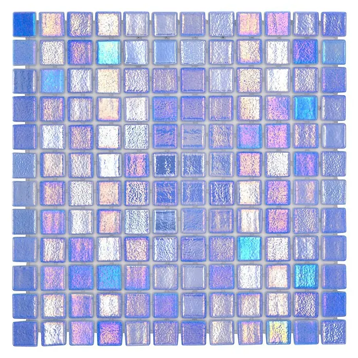 Mozaïektegel vierkant Eco Shell Azure VP55252PUR - 31,6 x 31,6 cm, Antraciet, Glanzend - Bovenaanzicht