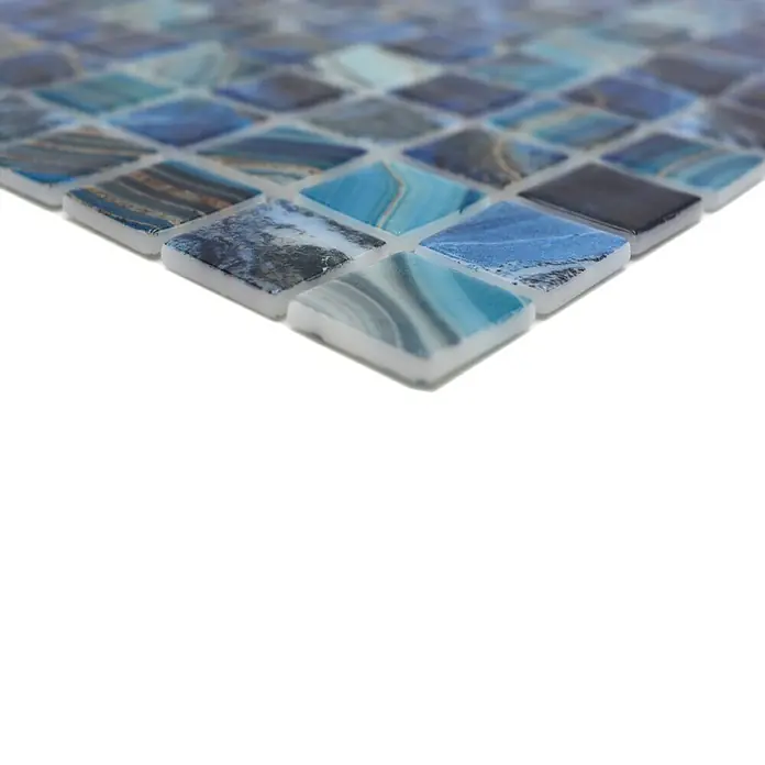 Mozaïektegel vierkant Eco Royal VP56254PUR - 31,6 x 31,6 cm, Antraciet, Glanzend - Close-up