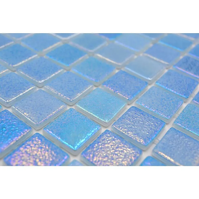 Mozaïektegel vierkant Eco Shell Air VP55251PUR - 31,6 x 31,6 cm, Antraciet, Glanzend - Close-up